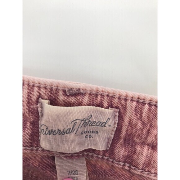 Universal Threads‎ Womens High Rise Midi Denim Jean Shorts Size 2/26 Pink - Picture 6 of 10